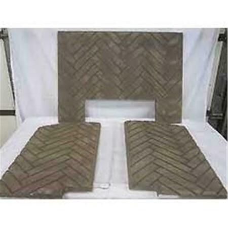 KINGSMAN Herringbone Refractory Fiber Brick Liner Hb42 Fireplaces, 3Pk HB42RLH